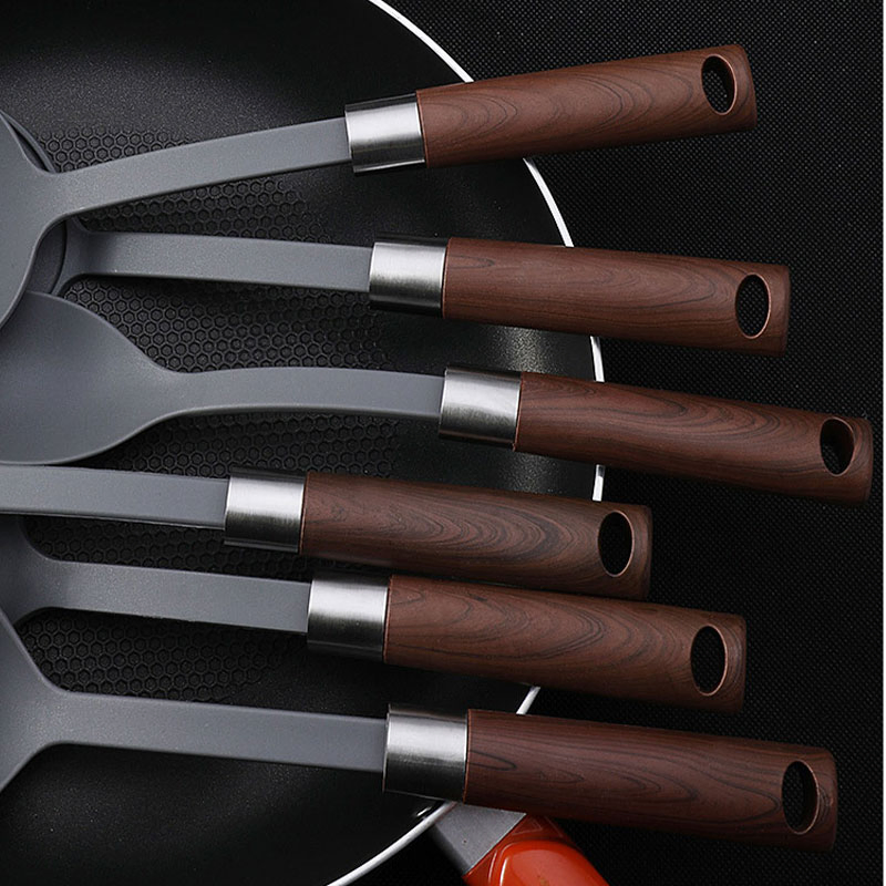 Wholesale 6 Pieces PP Material Cookware Stainless Steel Handle Kitchenware Set