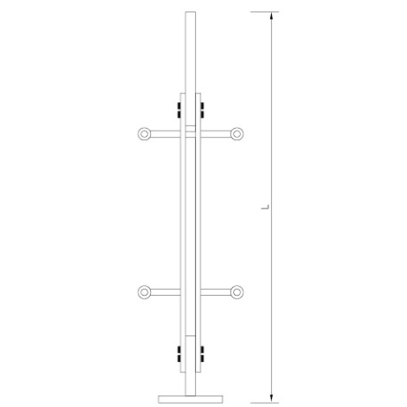 Stainless Steel Hardware Guardrail Glass Railing Handrail