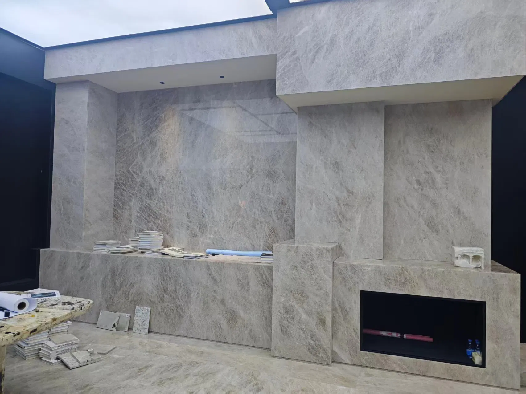 Taj Mahal Quartzite White Luxury Quartzite Slab for Bathroom Vanity and Kitchen Benchtop