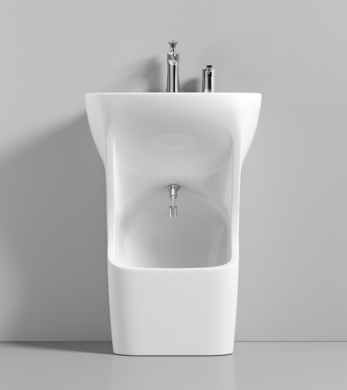 Middle East Muslim Foot Wash Basin One-Piece Face Wash Feet Ceramic Small Clean Basin