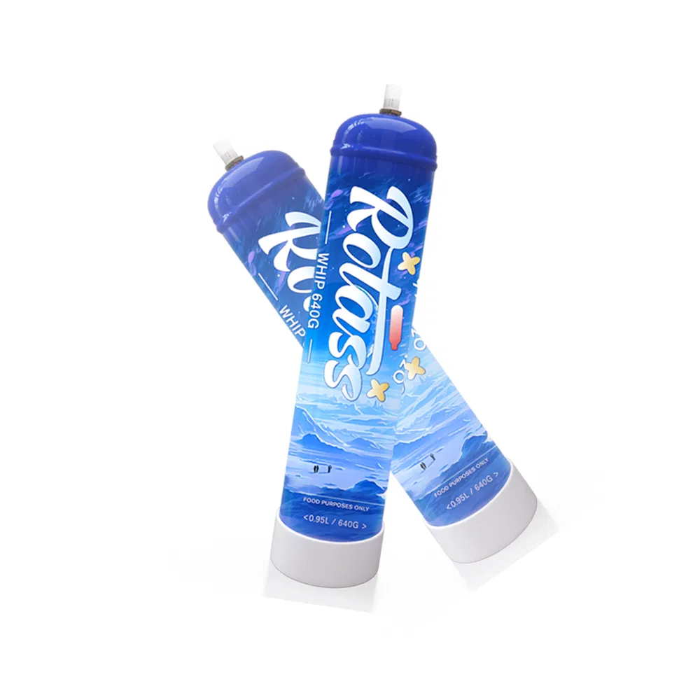 Rotass 580g Kitchen Tools Nitrous Oxide Cylinder 0.95L N2o Filled Gas Canister Whipped Cream Charger for Wholesale Buyers