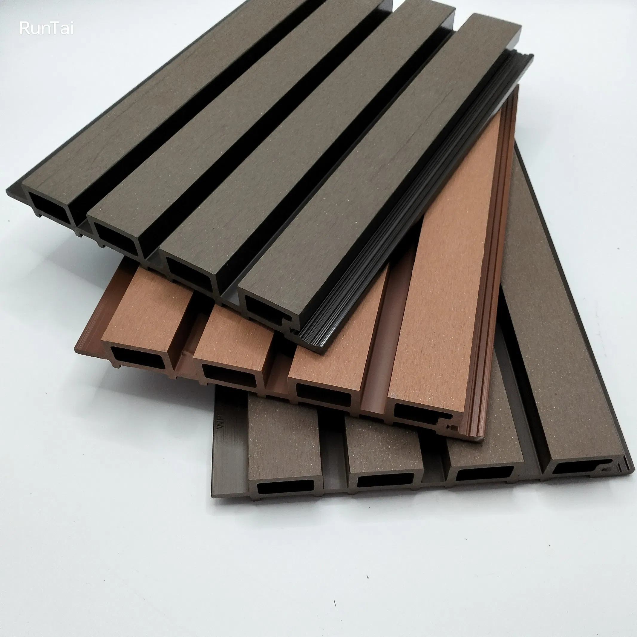 WPC Fluted Exterior Deocration Wood Plastic Composite Slatted Cladding Wall Panels