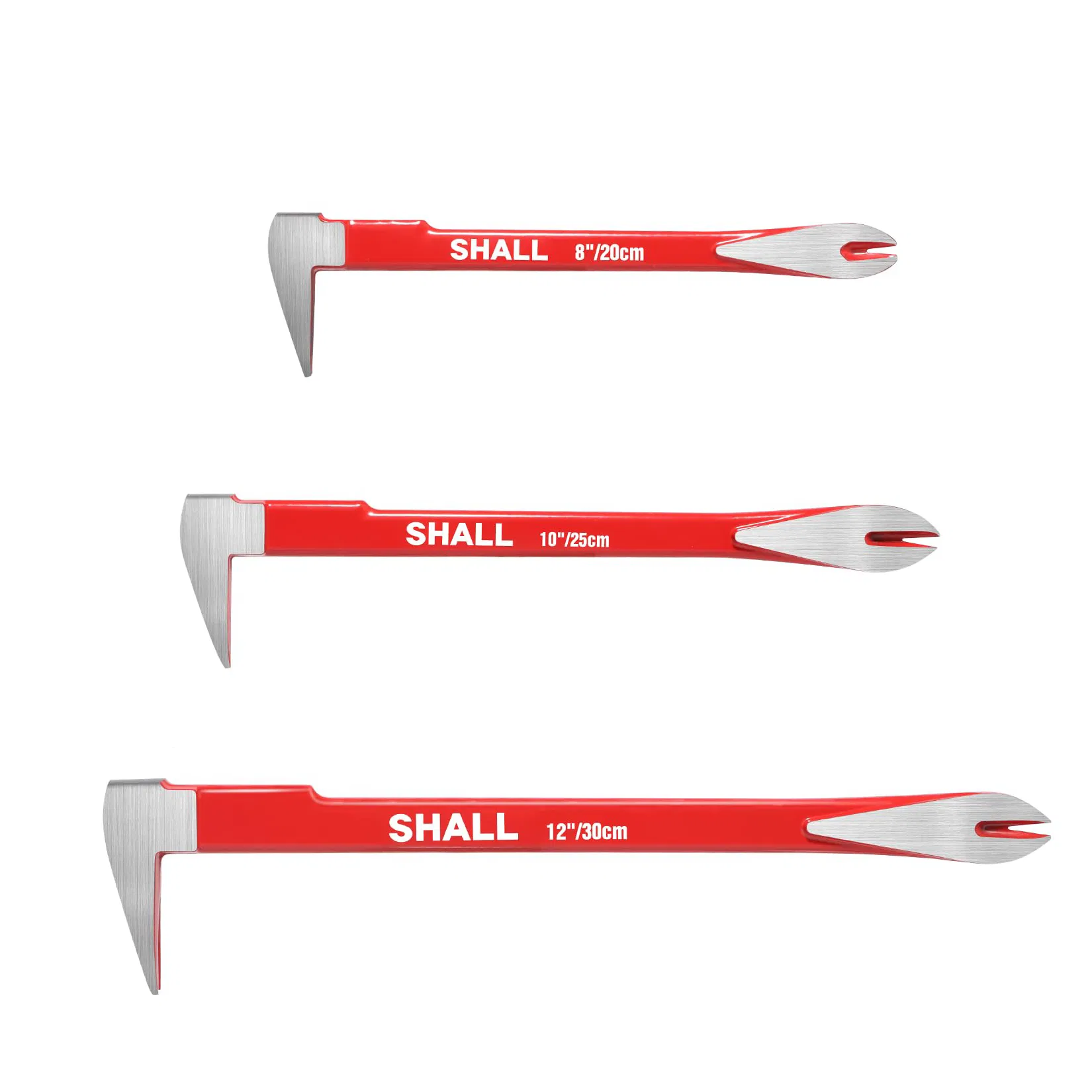 3-Piece Nail Puller Tool Set, 12"10" 8" Heavy Duty & Mini Cats Paw Pry Bar High Carbon Steel Crowbar Tool for Home Remoldling