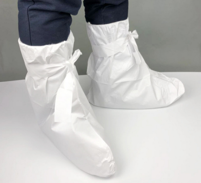 White Disposable Anti Slip Boot Cover Anti Skip Protective Plastic Waterproof PE Shoe Cover Overboot