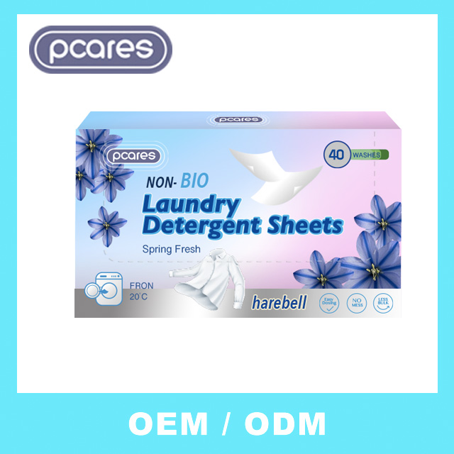 Eco-Friendly Easy Dissolving Laundry Detergent Sheet Fast Remove Stains Dissolved Sheets for Laundry Machine