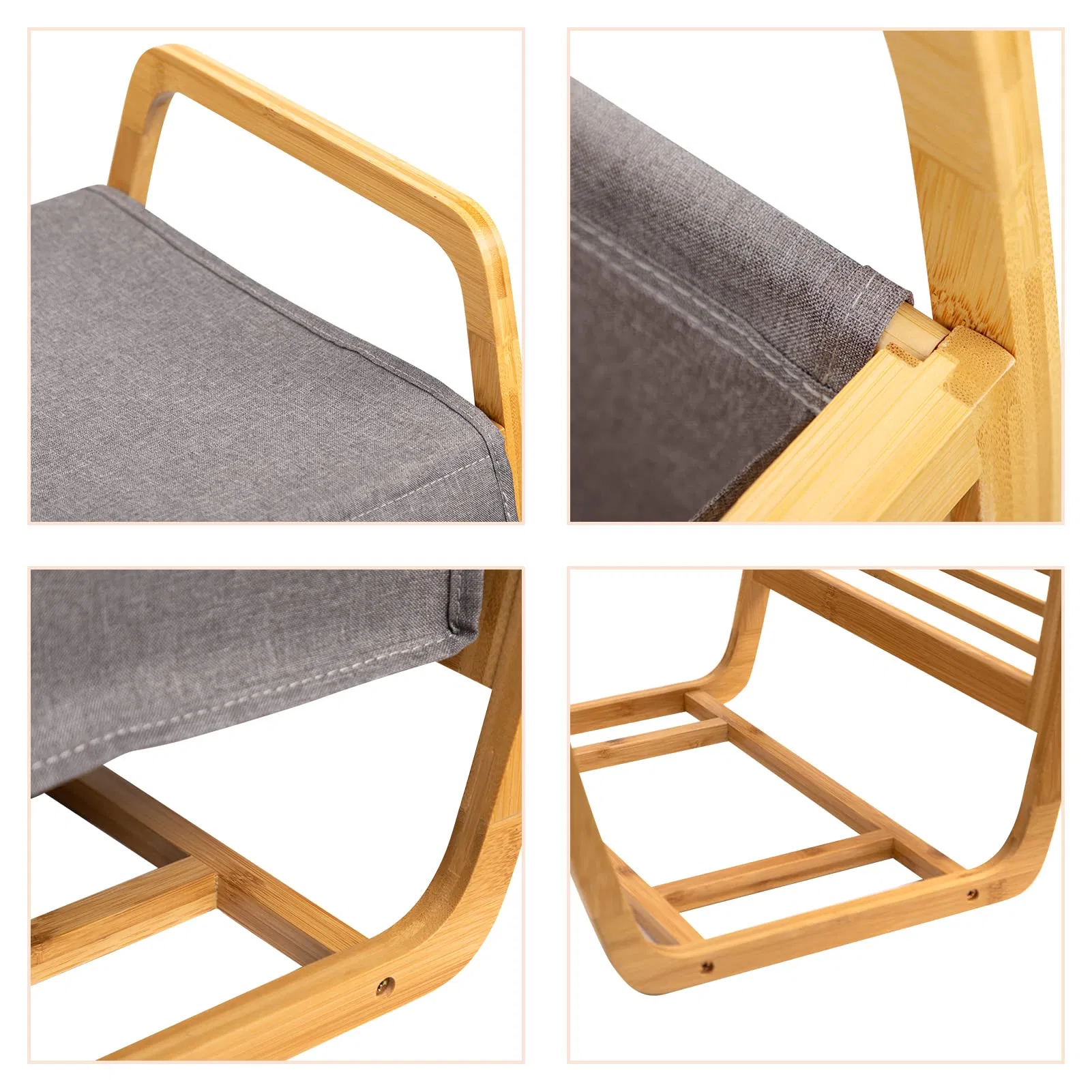 Bamboo Laundry Hamper, Large Capacity Clothes Basket, Storage Basket for Bathroom