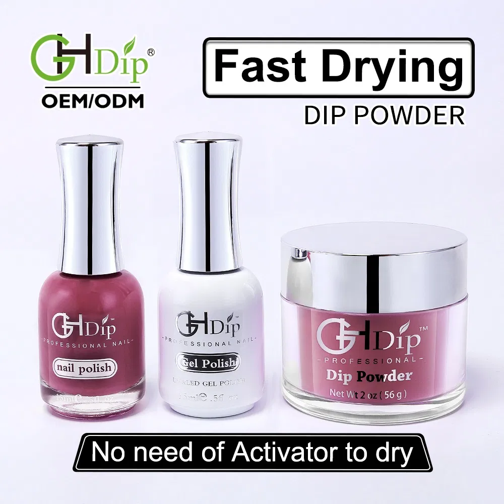 High Quality Fast Drying Dipping Powder Colors Perfect Match Gel and Lacquer