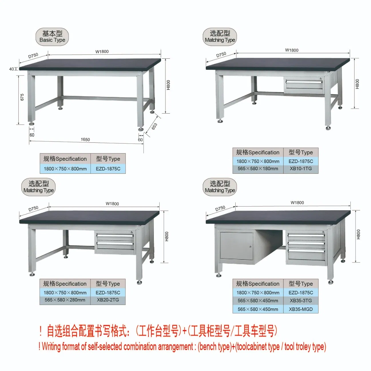 Medium Duty Workbench with Shelving System