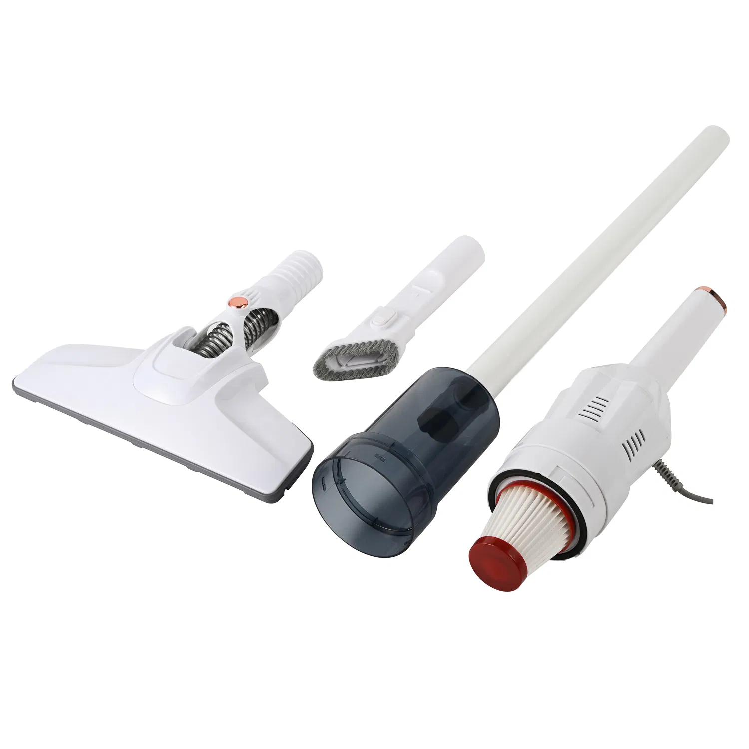 Modern White Hand-Held Vacuum Cleaner, 1.1kg for Easy Handling