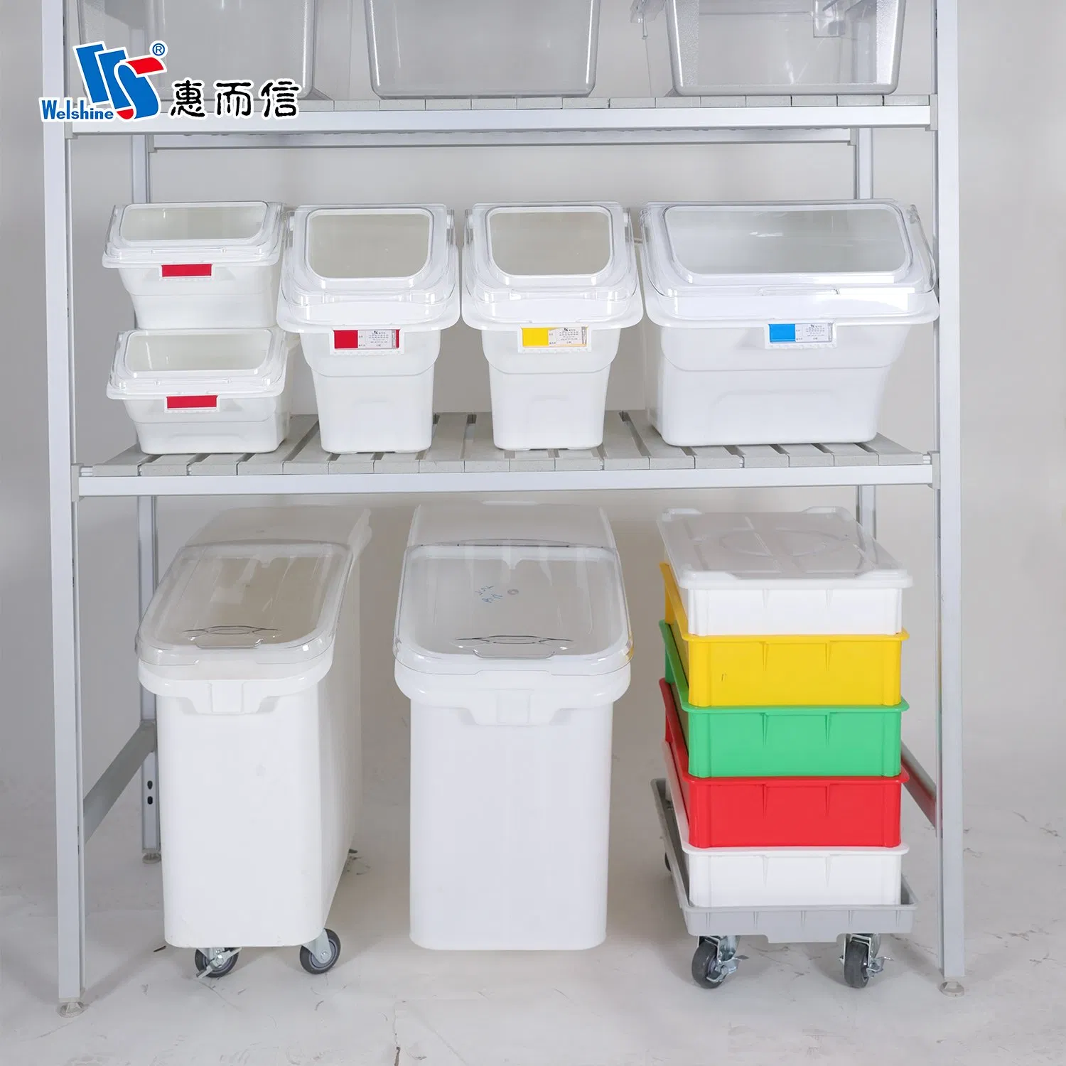 Commercial Kitchen Large Capacity Food Storage Container Plastic Ingredient Bin