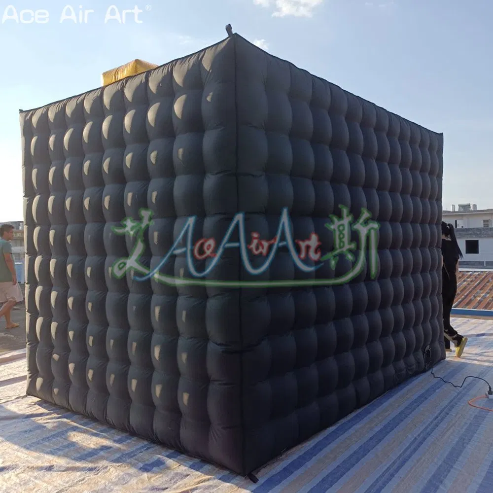 Portable All Black Inflatable Lens Door Photo Booth for Wedding Party or Selfie Events