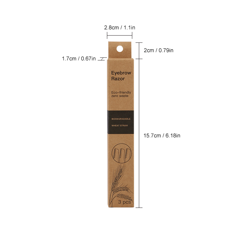 Eco Biodegradable Eyebrow Razor Trimmer Facial Hair Removal Women Derma Blade