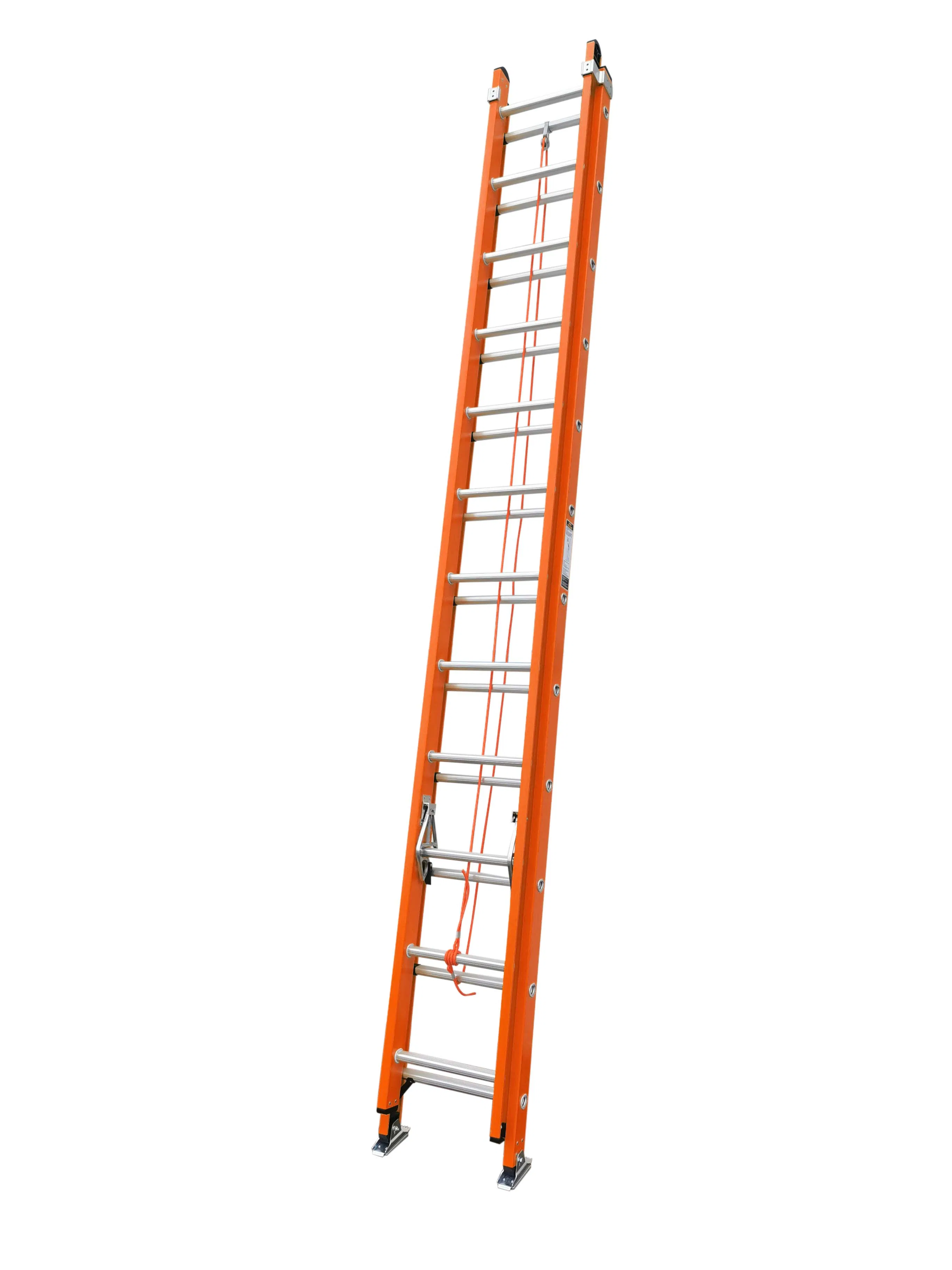 2 Sections Fiberglass Telescopic Extension Ladder 2X14 Straight Wall Ladder