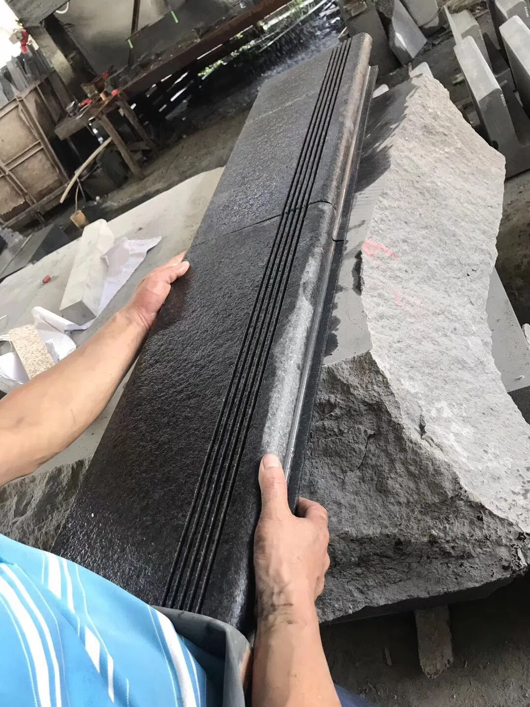 Polished Black Lava Stone G684 Basalt, Basalt Tile and Basalt Stairs