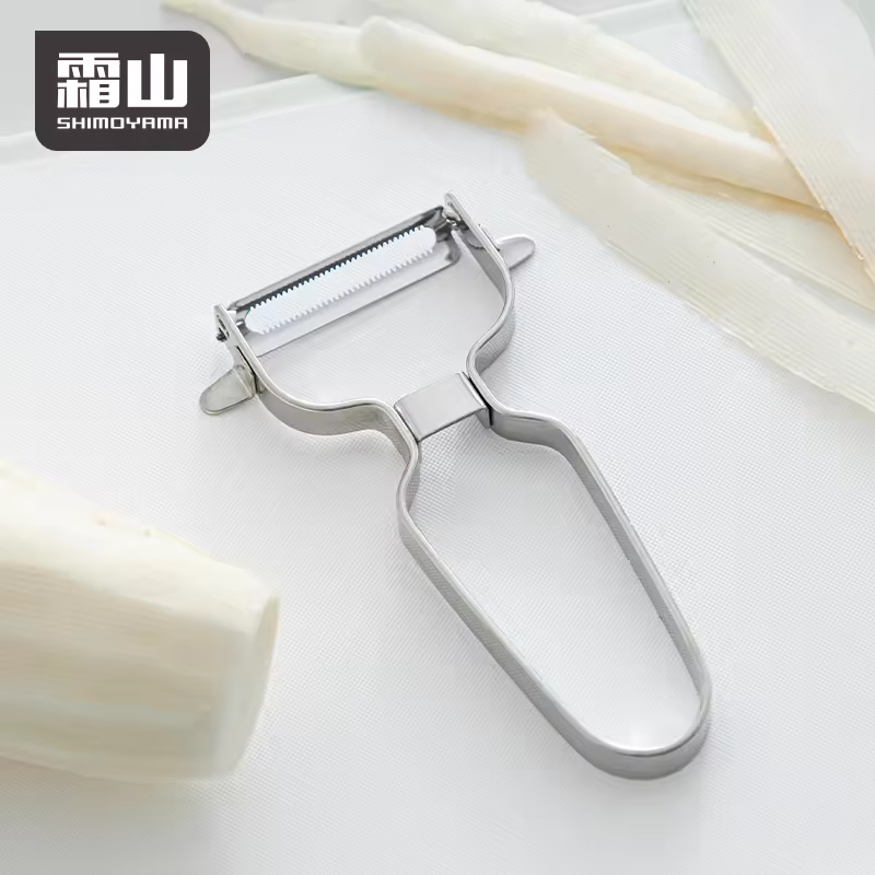 Shimoyama Stainless Steel Kitchen Tool Metal Fruit and Vegetable Peelers with Handle for Potatoes and Foods