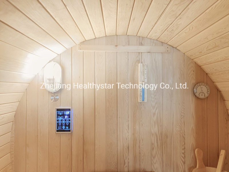 Outside OEM Wood Barrel Sauna 6000W with Electric Stove