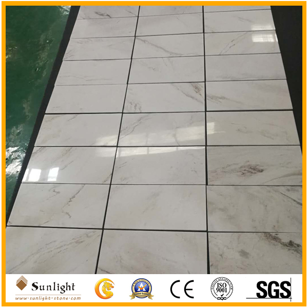 Белый мраморный кафель с прожилками 300x600 мм