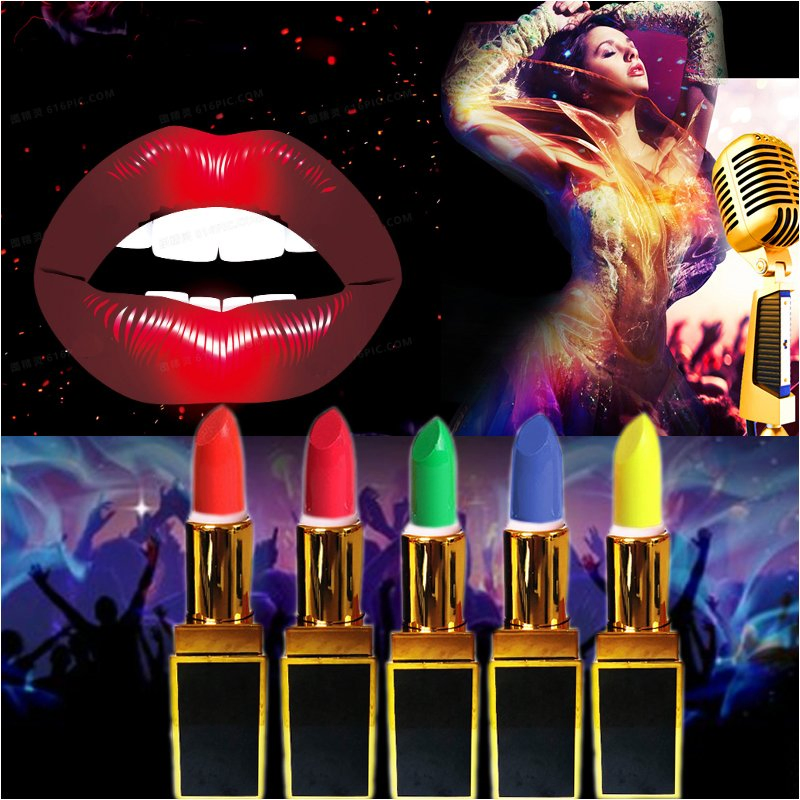 OEM Fluorescent Lipstick for Night KTV Diba Live Performance Glow Lipstick Makeup