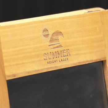 Wooden Display Stand Menu Holder with Chalkboard