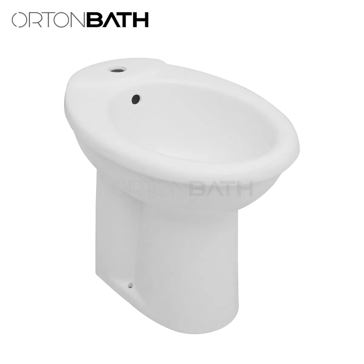 Ortonbath Floor Mounted 3 Tap Holes Toilette Bidet Hospital Elder Lady Care One Piece Ceramic Wc Toilet Bidet Special Care Porcelain Bidet
