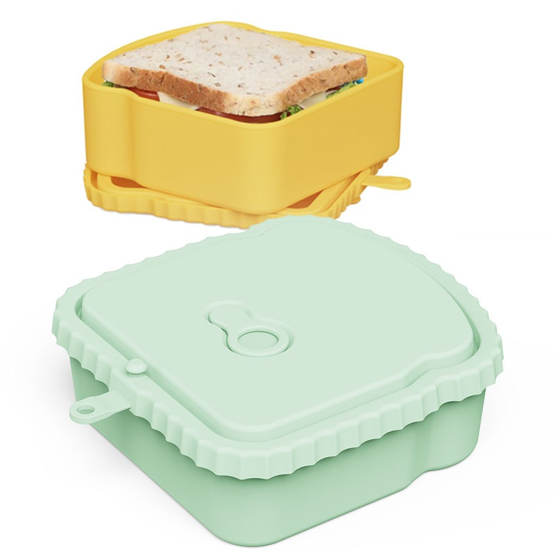 Versatile Silicone Sandwich Container for Fresh Snacks and Meals