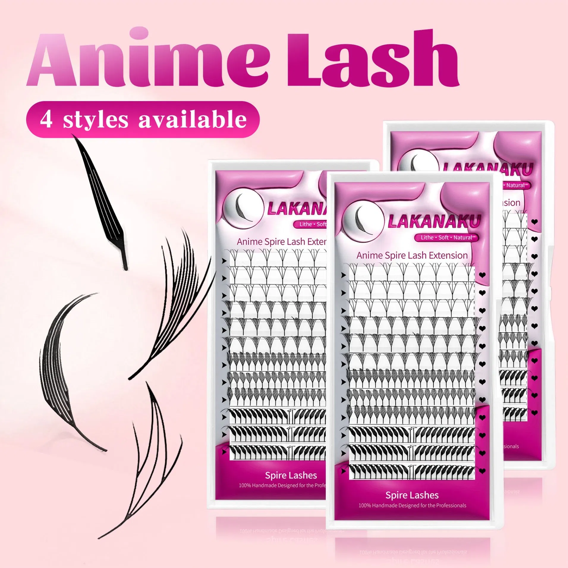 Handmade Korea PBT Fiber New Premade Fans Pointy Base Spire Eyelash