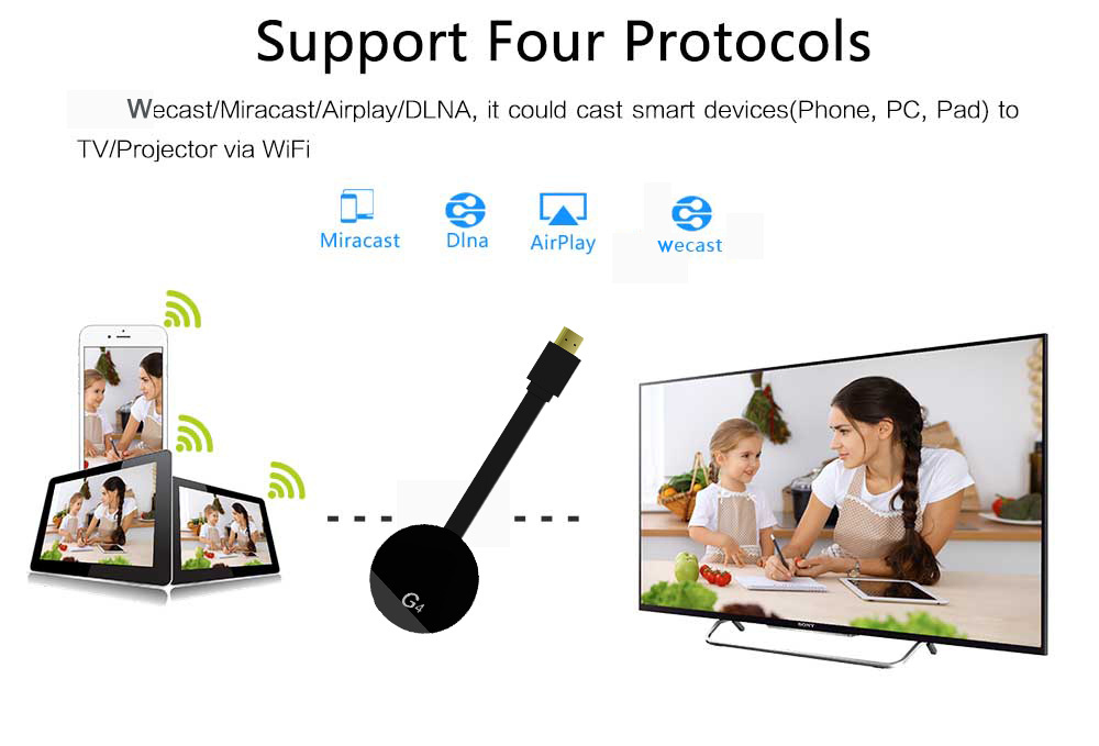 Wecast G4 HDMI Wireless Display for Android Ios Youtube for Anycast Chromecast Dongle