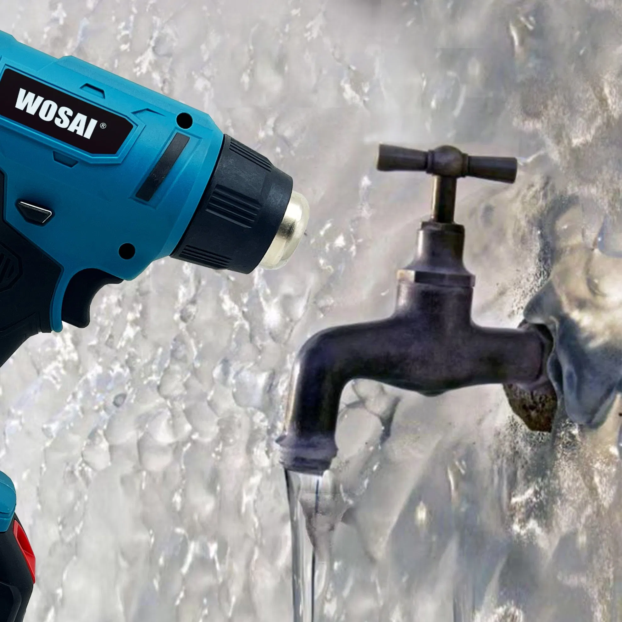 20V Wosai Cordless Sealing Wax Thermo Glue Hot Air Blower Heat Gun