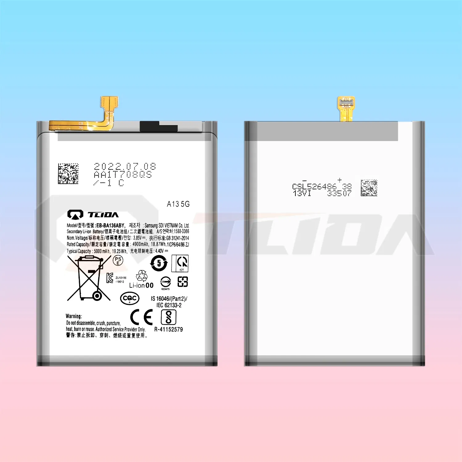 Tlida Brand Unlocked Original Smartphone Mobile Phone Battery for Samsung A10/A11/A12/A13