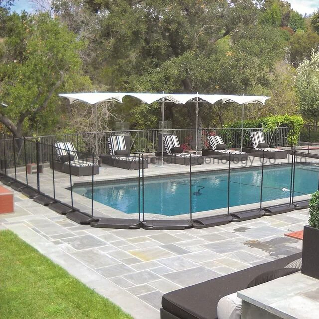 Removable Child Safety Swimming Pool Fence Easy DIY Installation 4FT. High Inground Pool Mesh Fence