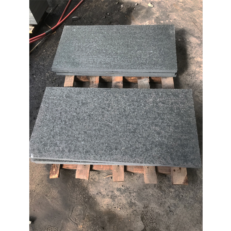 Outdoor Flamed Black Granite Stair G684 Basalt Stone Tile Paving Stone Mongolia Black Basalt