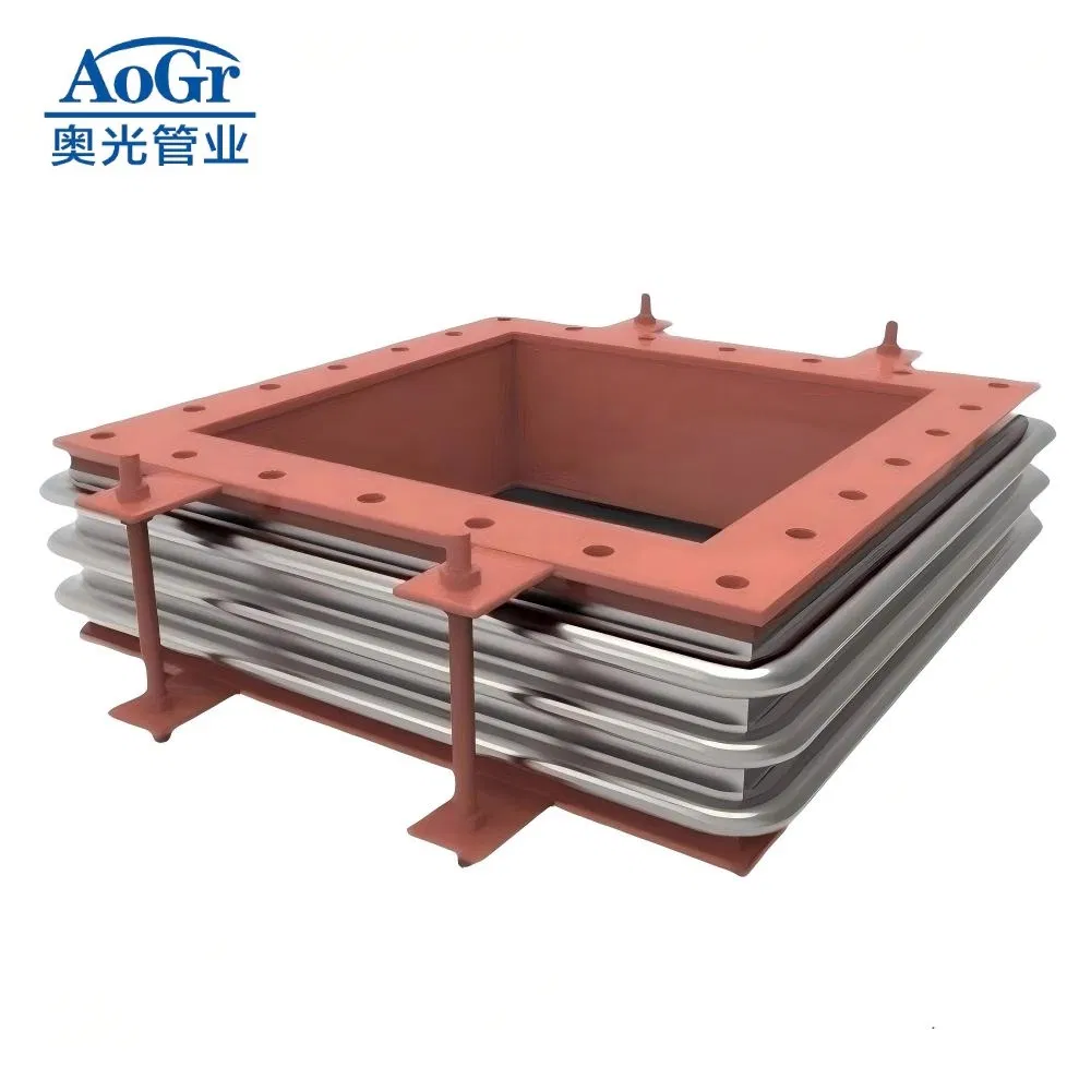 304/321/316L Stainless Steel Corrugated Flexible Square/Rectangular Metal Bellows Expansion Joint/Pipe Joint with Square/Rectangular Flange