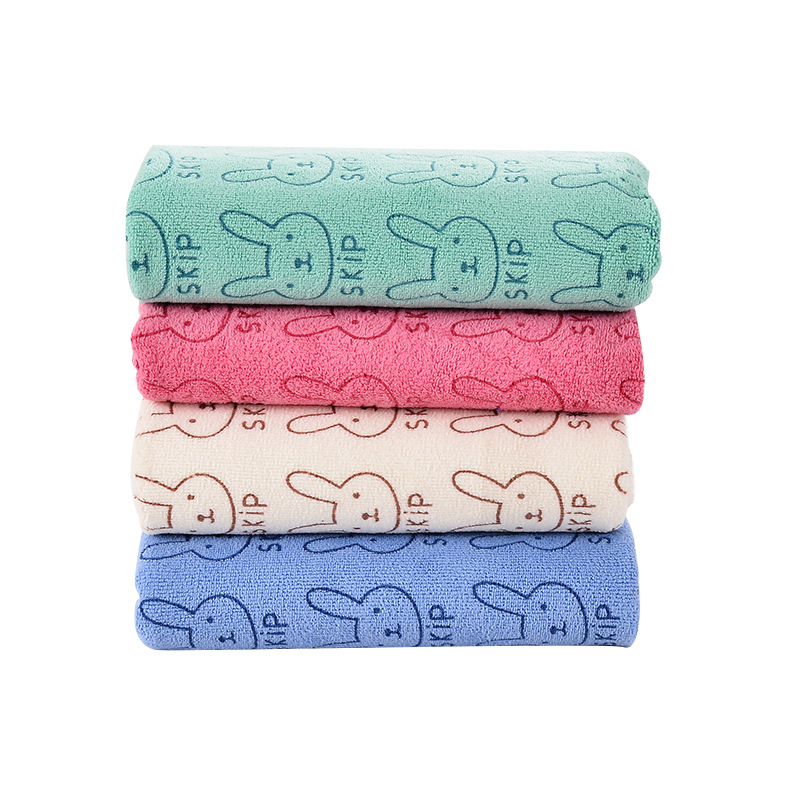 Wholesale Weft Brushed Bathroom Shower Towel Printed Face Hand Bath Towel