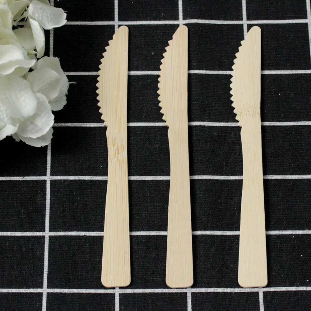 High Quality Biodegradable Disposable Cutlery 170mm Bamboo Knife