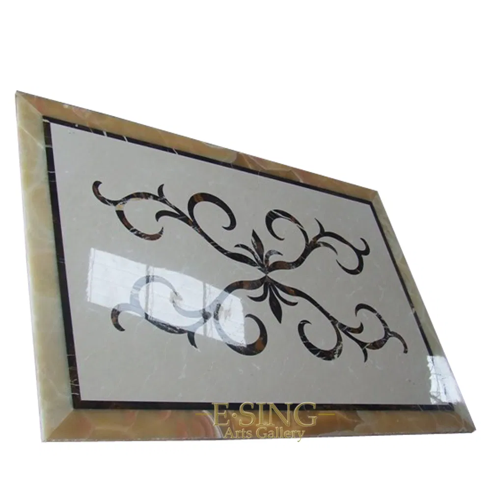 Элитная мраморная плитка с водной резкой Classic Tile Flower