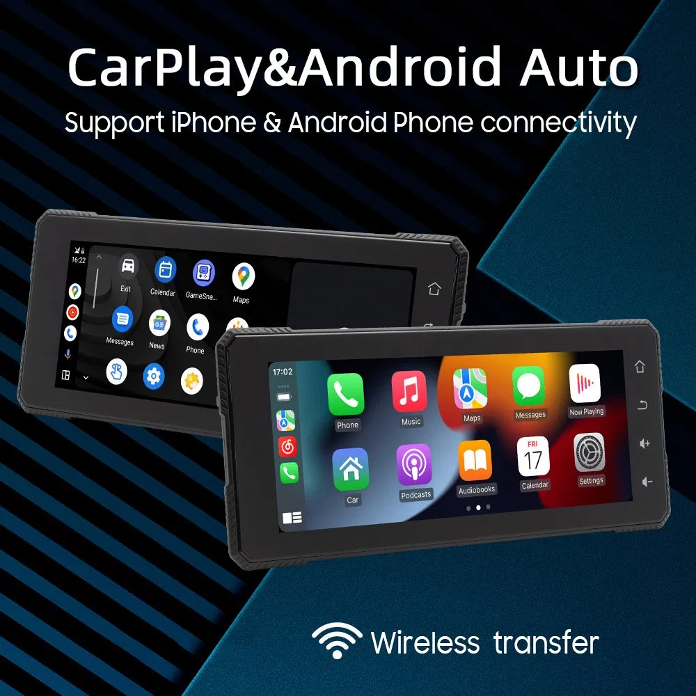 Мотоциклетный экран с CarPlay, Android Auto и видеорегистратором