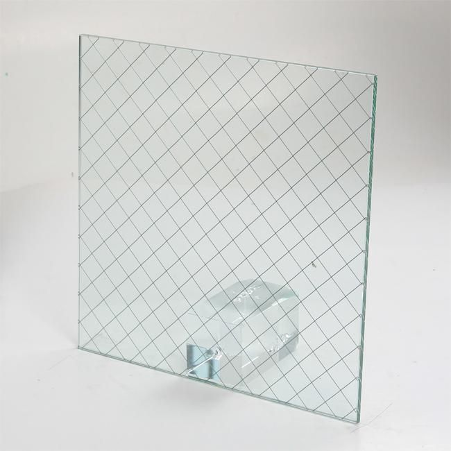 6mm C&D Wired Clear Float Glass and Nashiji Patterned Glass with Fireproof Fire Prevention Fire Safety