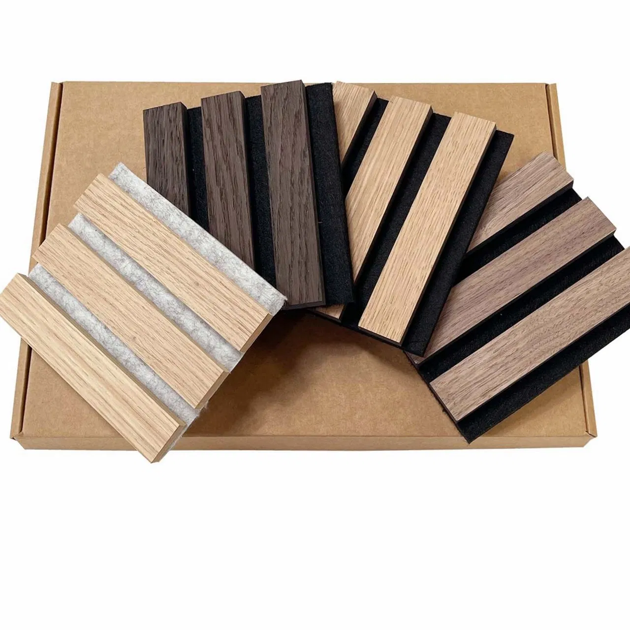 Wall and Ceiling Sound Absorbing Decor Wood Strip Acoustic Panels for Home Building Acoustic Panels