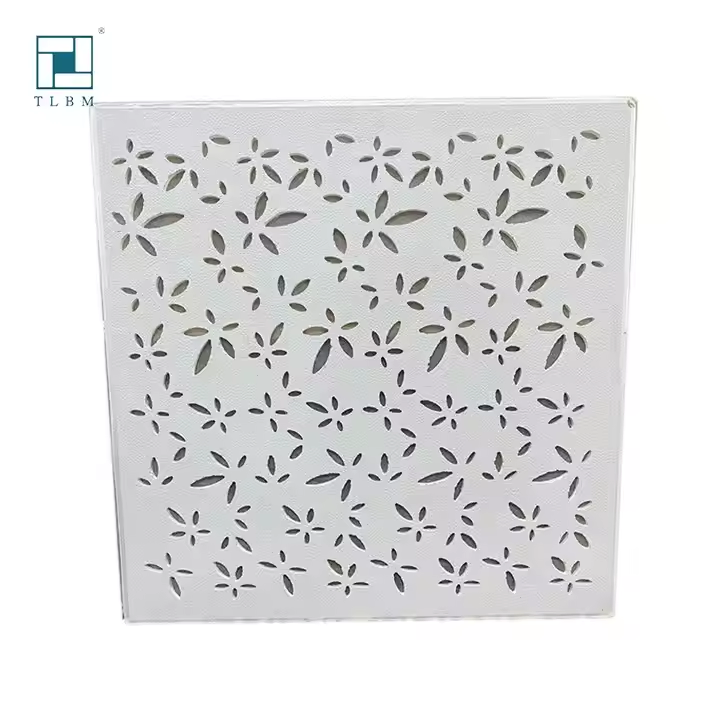 PVC Gypsum Board Ceiling Accessories Modern Laminated Perforated Gypsum Drywall Ceiling Tiles for Commerical and Dly Home