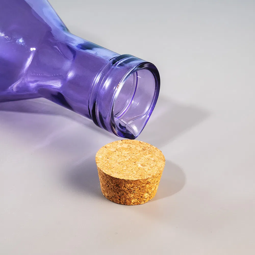 1100ml Custom Glass Fruit Juice Bottles with Cork Stopper Lid