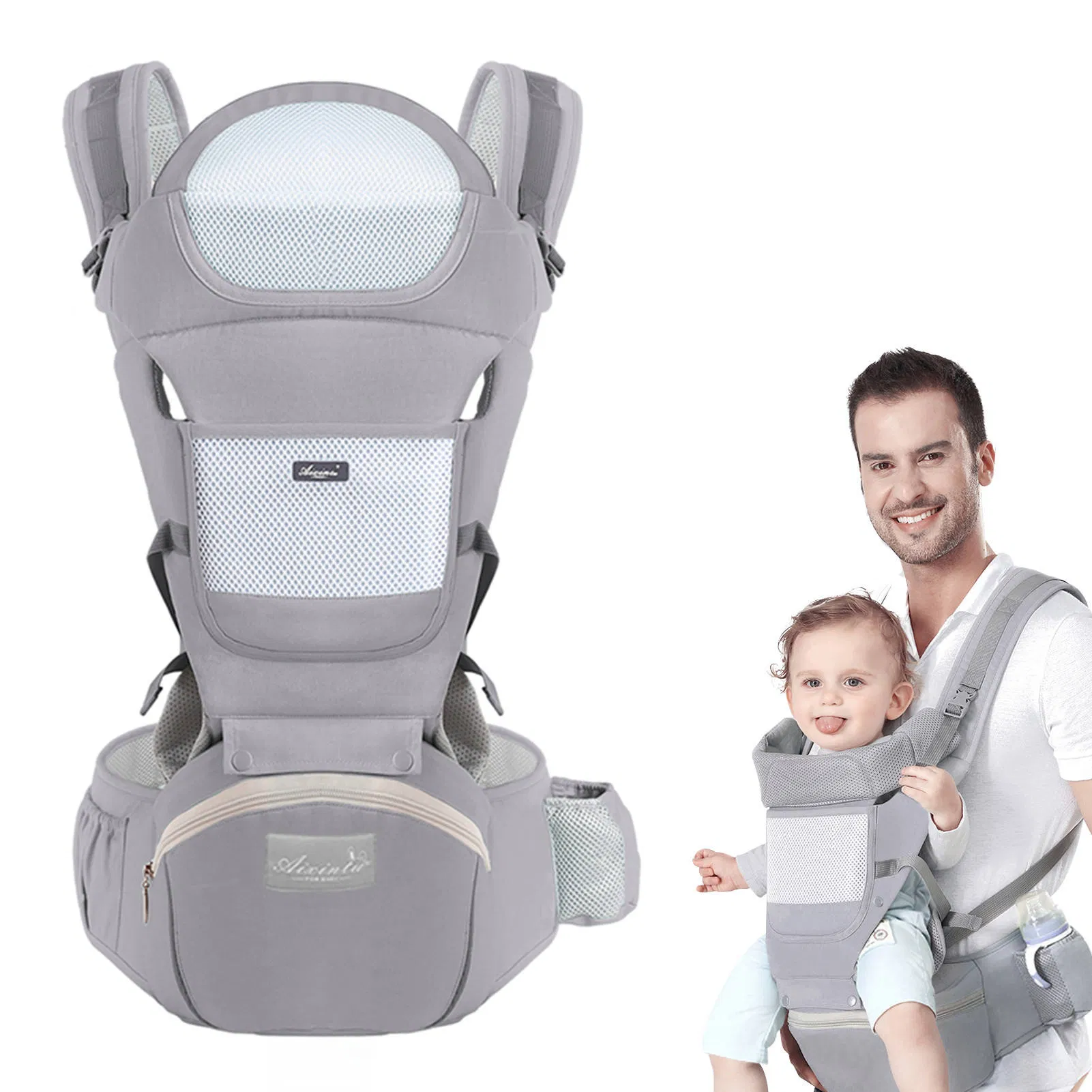 Amazon Top Seller 6 in 1 Hip Seat Baby Carrier Ergonomic Adjustable for Newborn