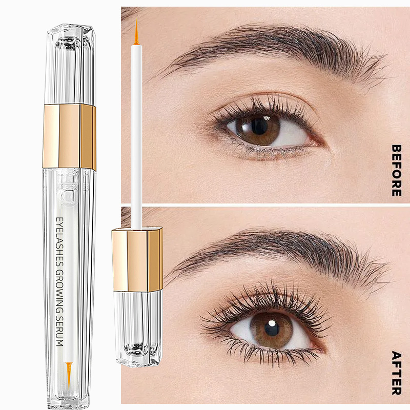 Natural Vegan Organic Eye Lash Growth Nourishing Liquid Oil Eyelash Serum Grow Lashes Oil Eyelash Enhancer Free Lash Serum