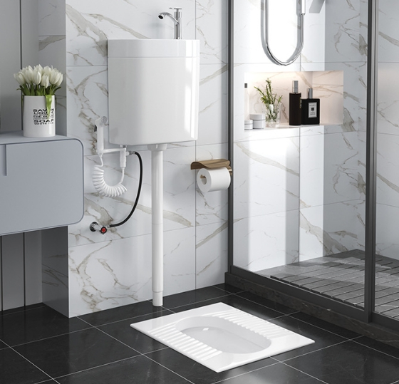 Fluor Factory Direct Selling White Plastic Toilet Square Upper Tank