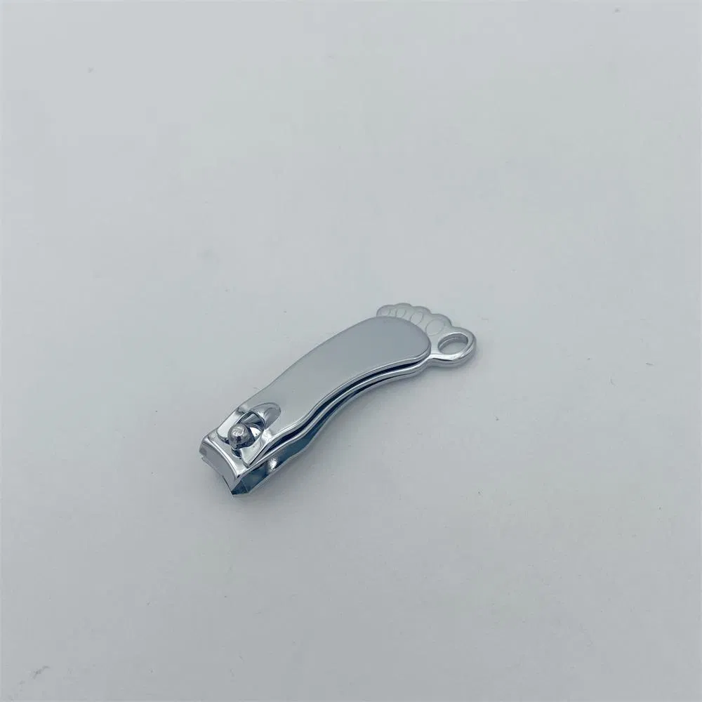 Latest Foot Shape Finger Toenail Clippers with Epoxy Sticker, Laser File and Flower Keychain