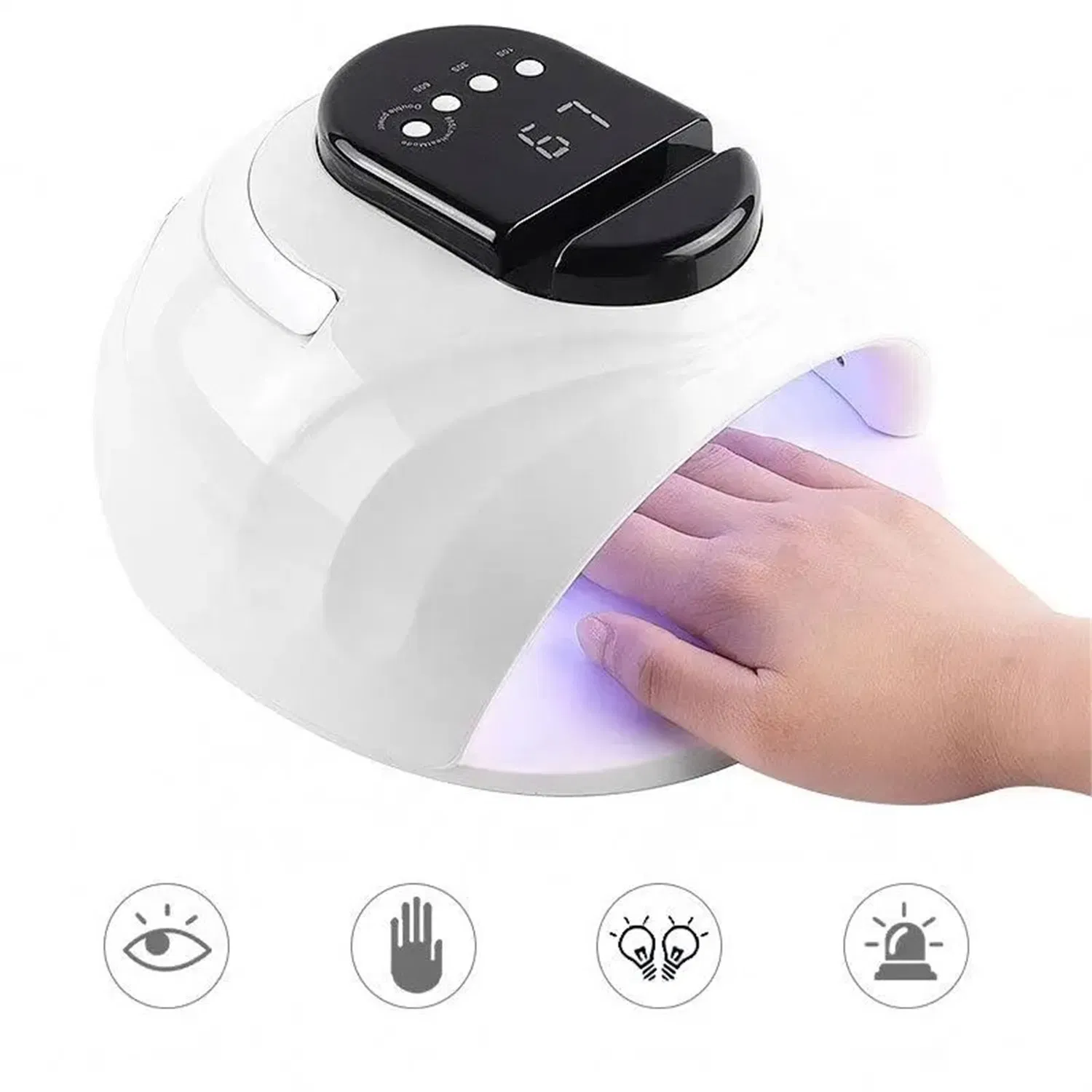 New Portable Nail Lamp Phototherapy Machine 168W 42 Lamp Beads UV LED with Mobile Phone Holder Nail Lamp Tool