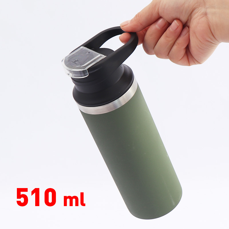 Foska Good Quality 510ml Green Thermos Cup Sport Water Bottle for Daily Use