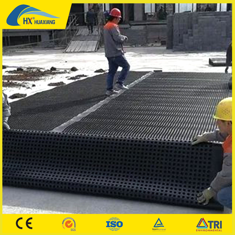 China Huaxiang Dimpled Drainage Board Sheet Hot Sale Best Price HDPE Plastic Water Impounding Waterproof for Roof Garden Drainage Board