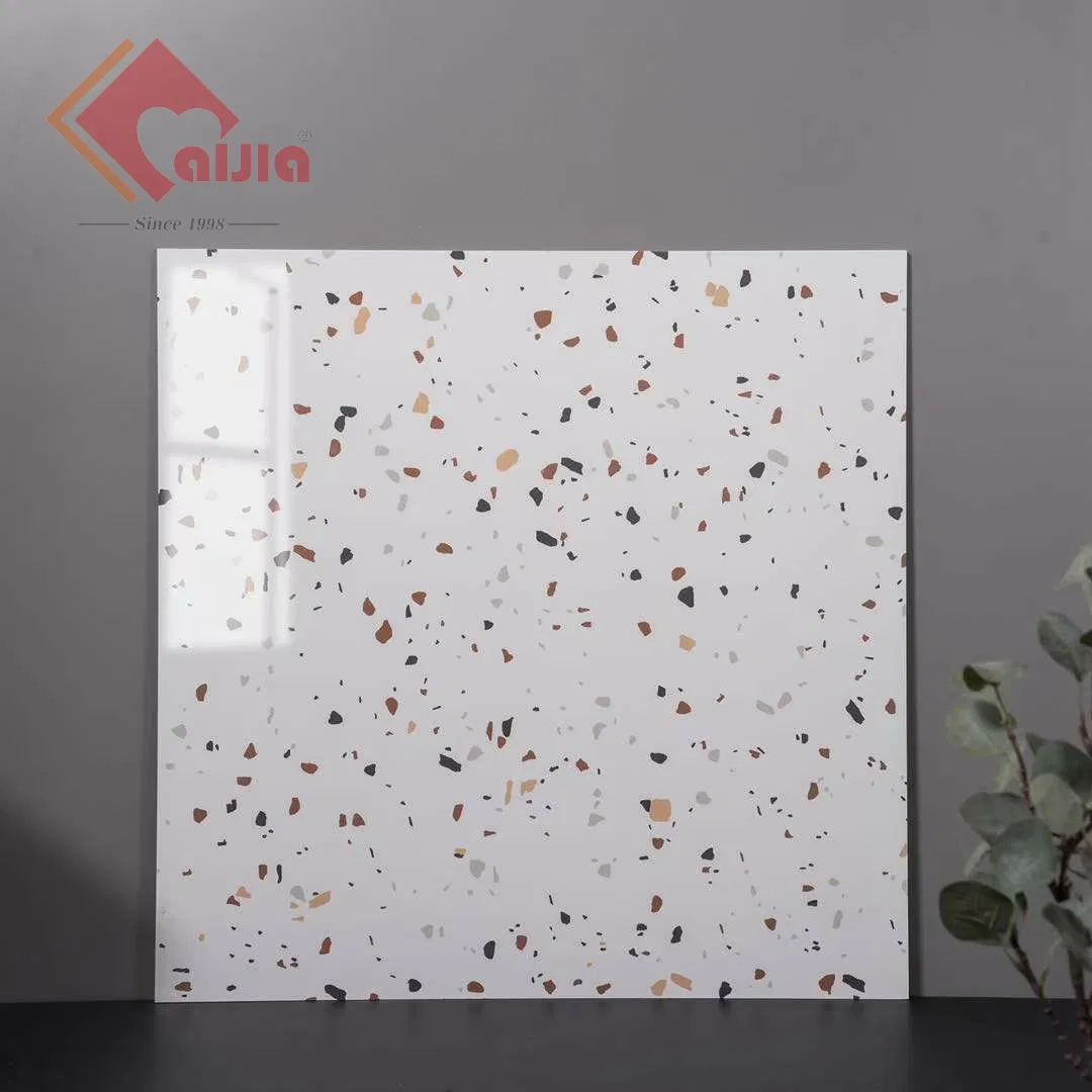 White Terrazzo Tiles 600x600mm 800x800mm Foshan Building Material Swimming Pool Flooring Glazed Porcelain Wall and Floor Tile
