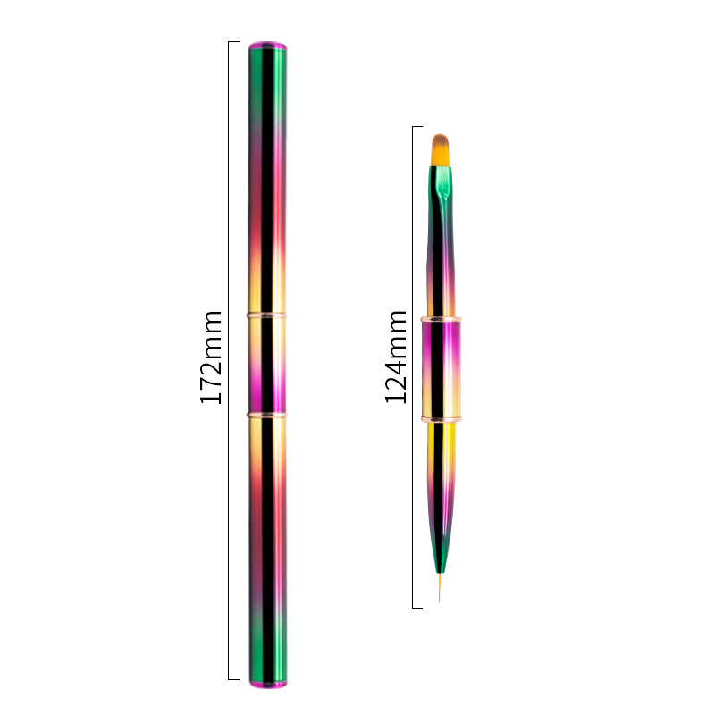 Double-Use Painting Nail Brush with Nylon Hair