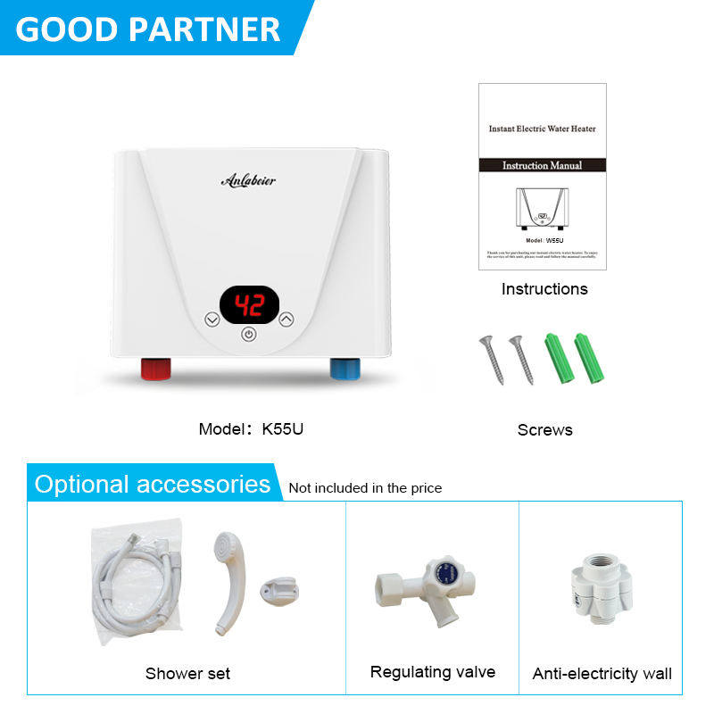 Проточный электрический водонагреватель для ванной